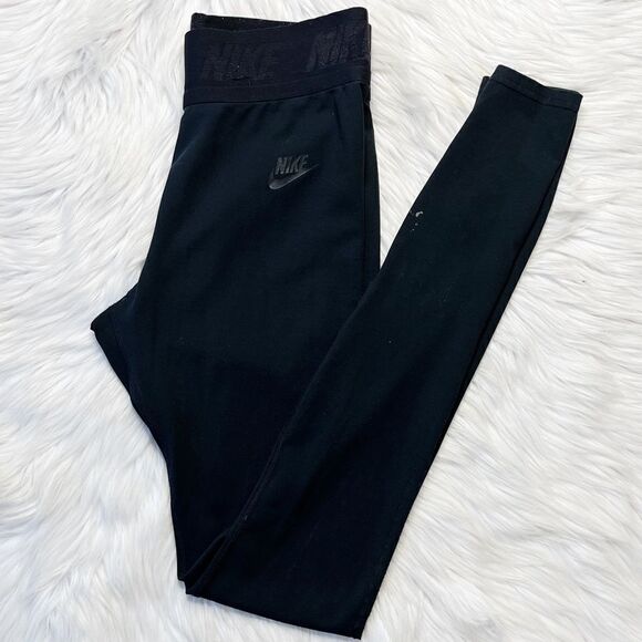 Nike Full Length Leggings Tights Black Size Small - Picture 1 of 9